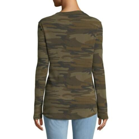 Johnny Was Embroidered Simona Long Sleeve Camo Top - Picture 2 of 2